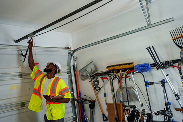 Professional Garage Door Panel Replacement technician working in Deer Park, NY